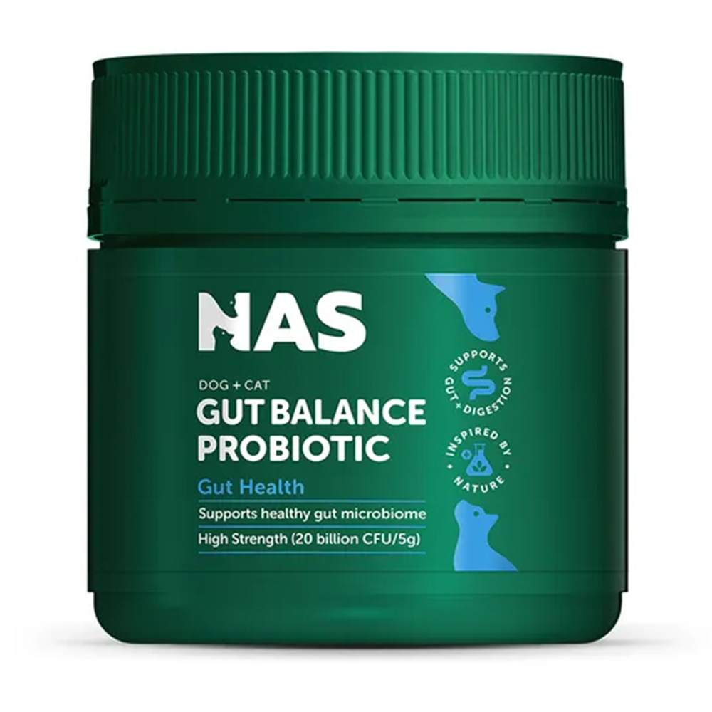 Natural Animal Solutions (NAS) Gut Balance Probiotic Supplement for Dogs and Cats for Dogs