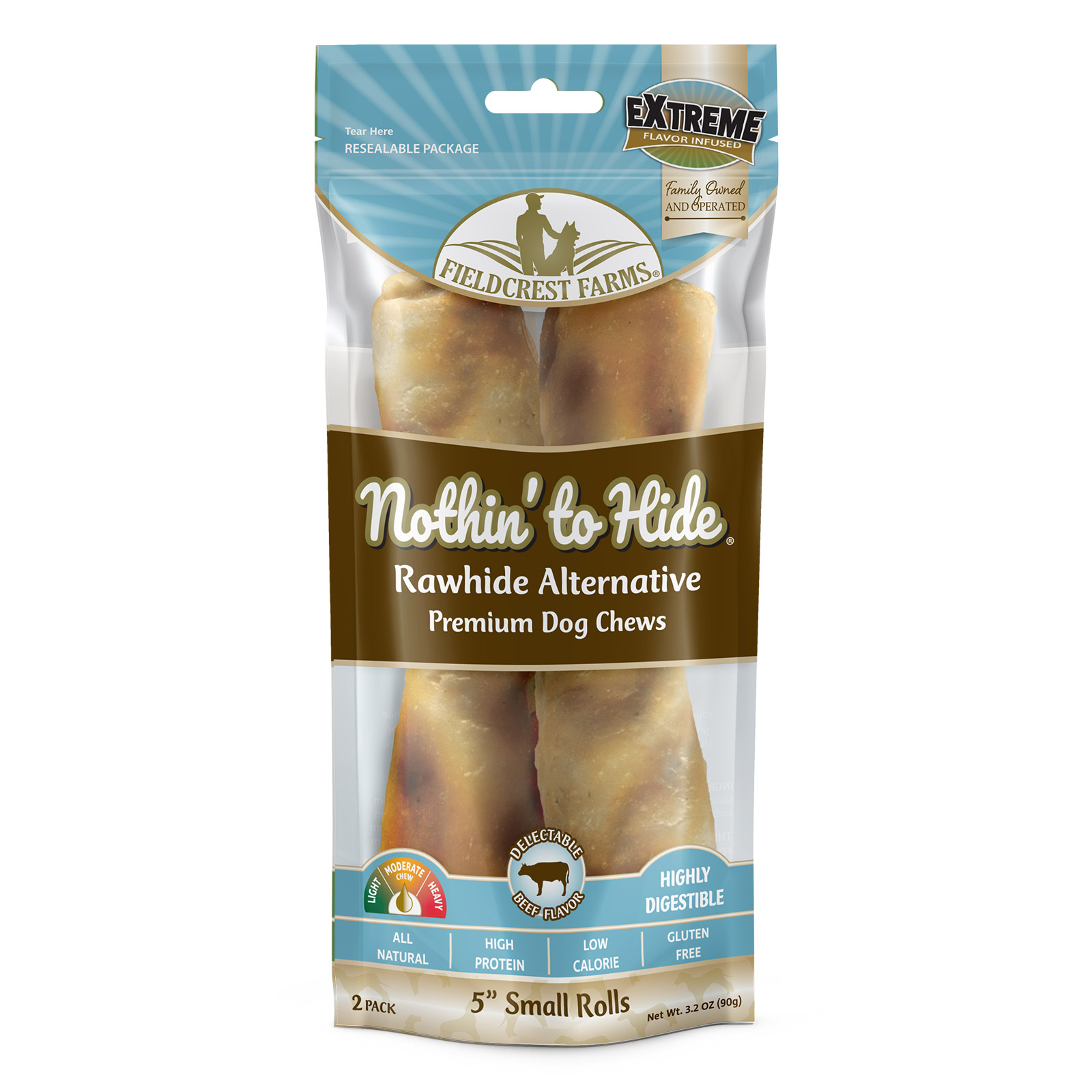 Nothin' to Hide Beef Roll Small 5 inch 2 Piece