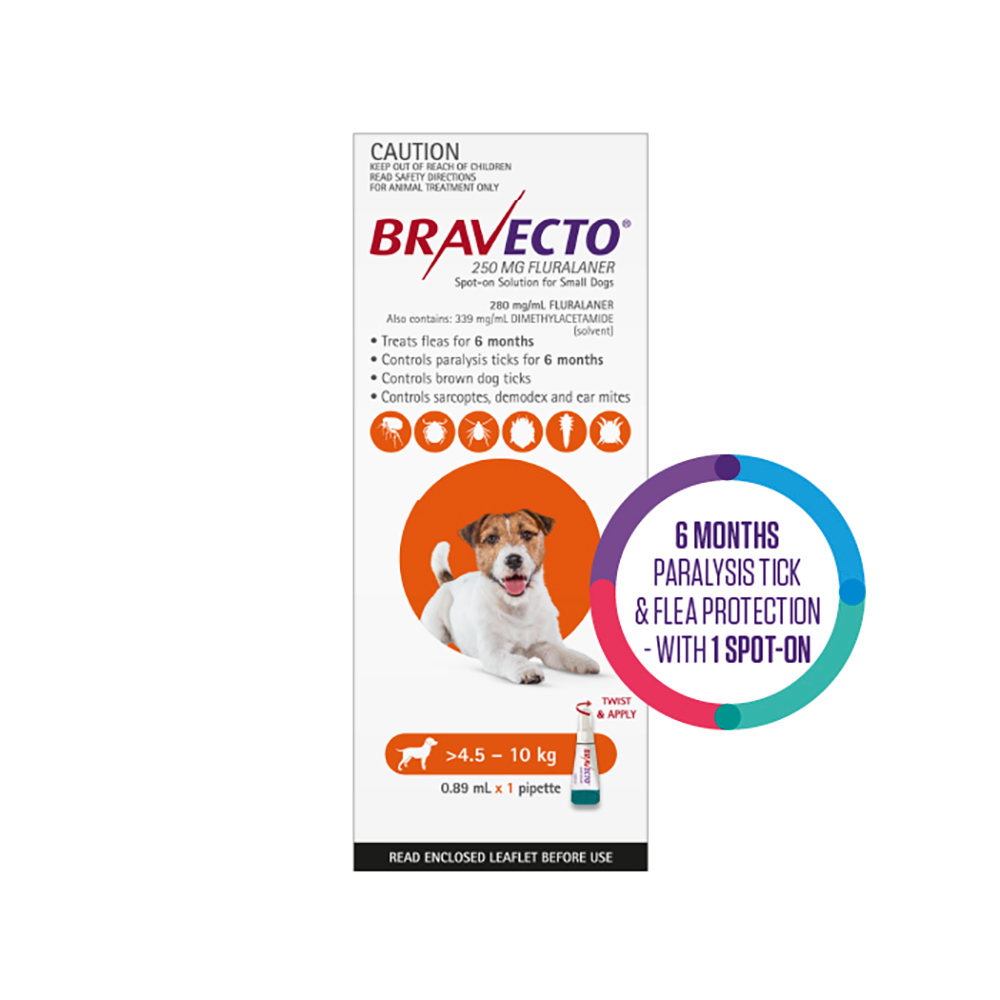 Bravecto Spot On for Small Dogs Orange (4.5 - 10 kg)