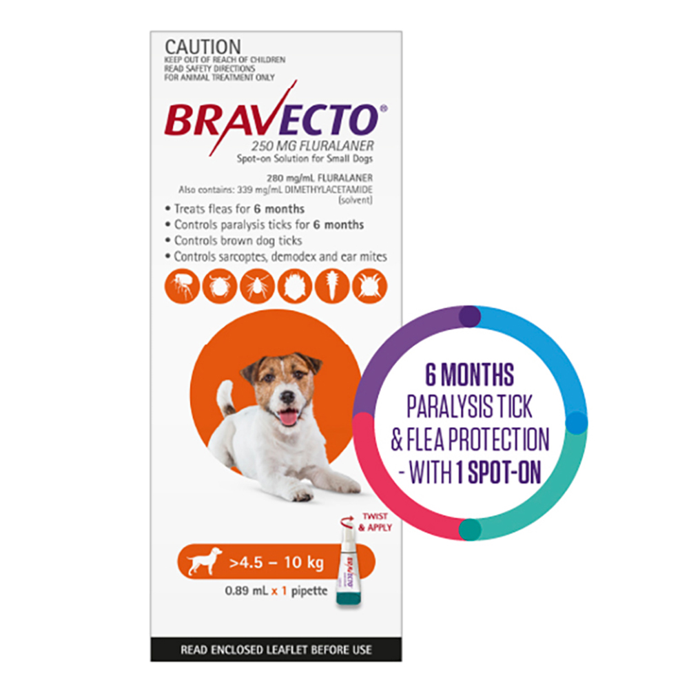 Bravecto Spot On for Small Dogs Orange (4.5 - 10 kg)