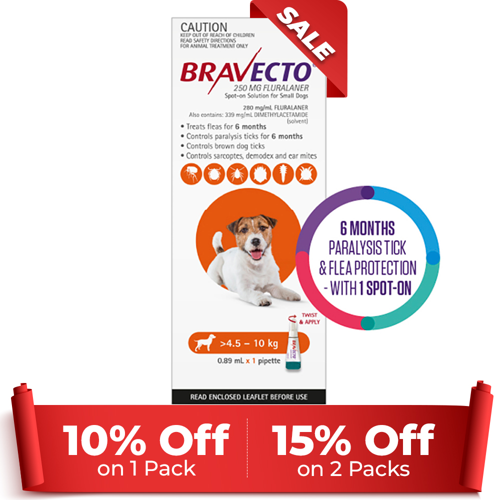 Bravecto Spot On for Small Dogs Orange (4.5 - 10 kg)