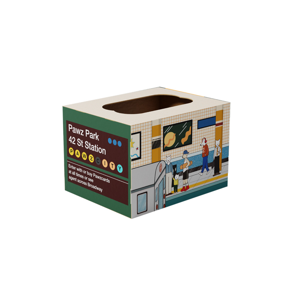 Pawzcity Cat Scratcher House New York Subway for Cats