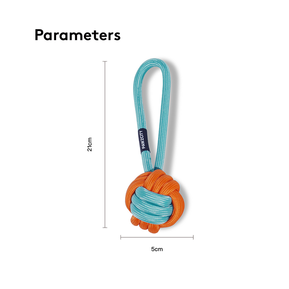 Pawzcity Interactive Rope Ball With Loop for Dogs