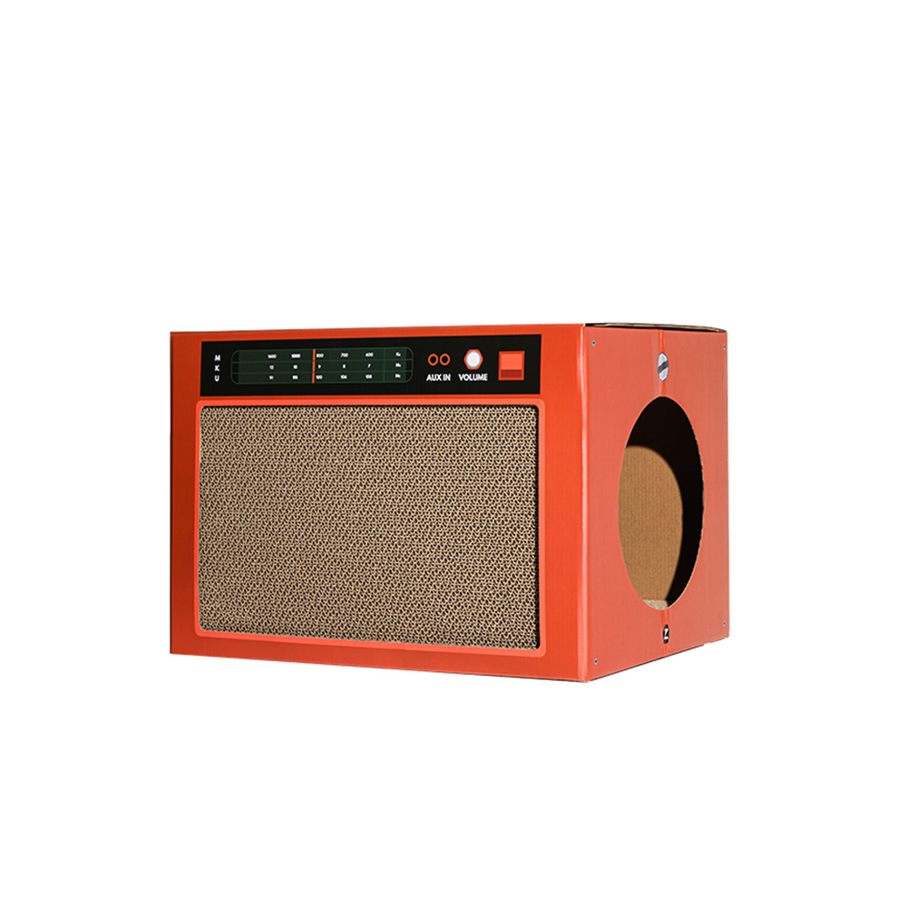 Pawzcity Vintage Speaker Cat Scratching House for Cats