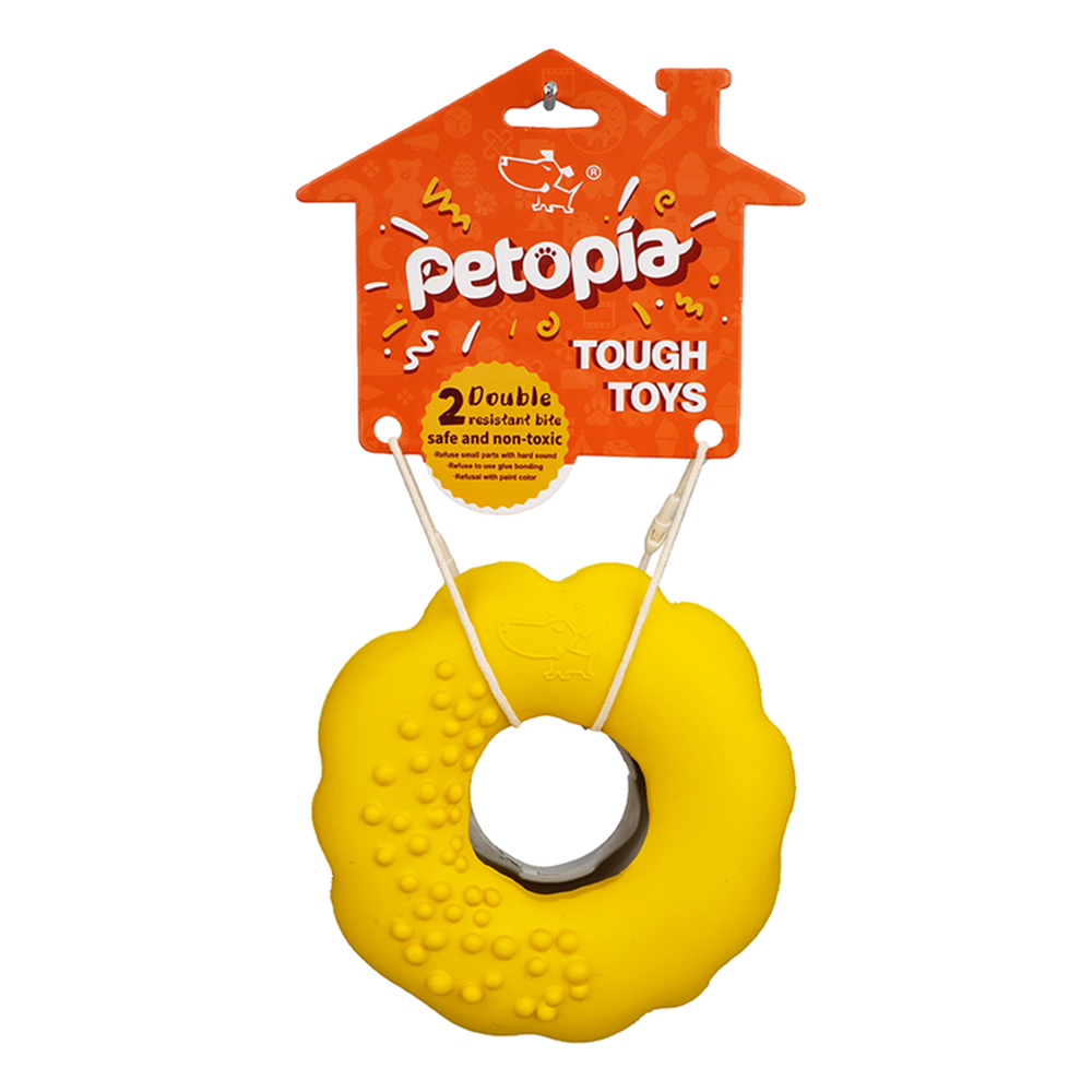 Petopia Ultra Tough Dog Toy Mochi Donut for Dogs