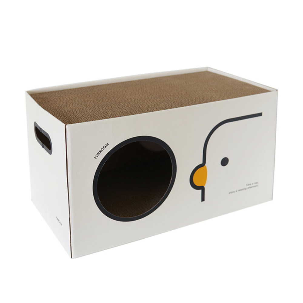 Purroom Cat House Rectangle Double Scratching Boards for Cats