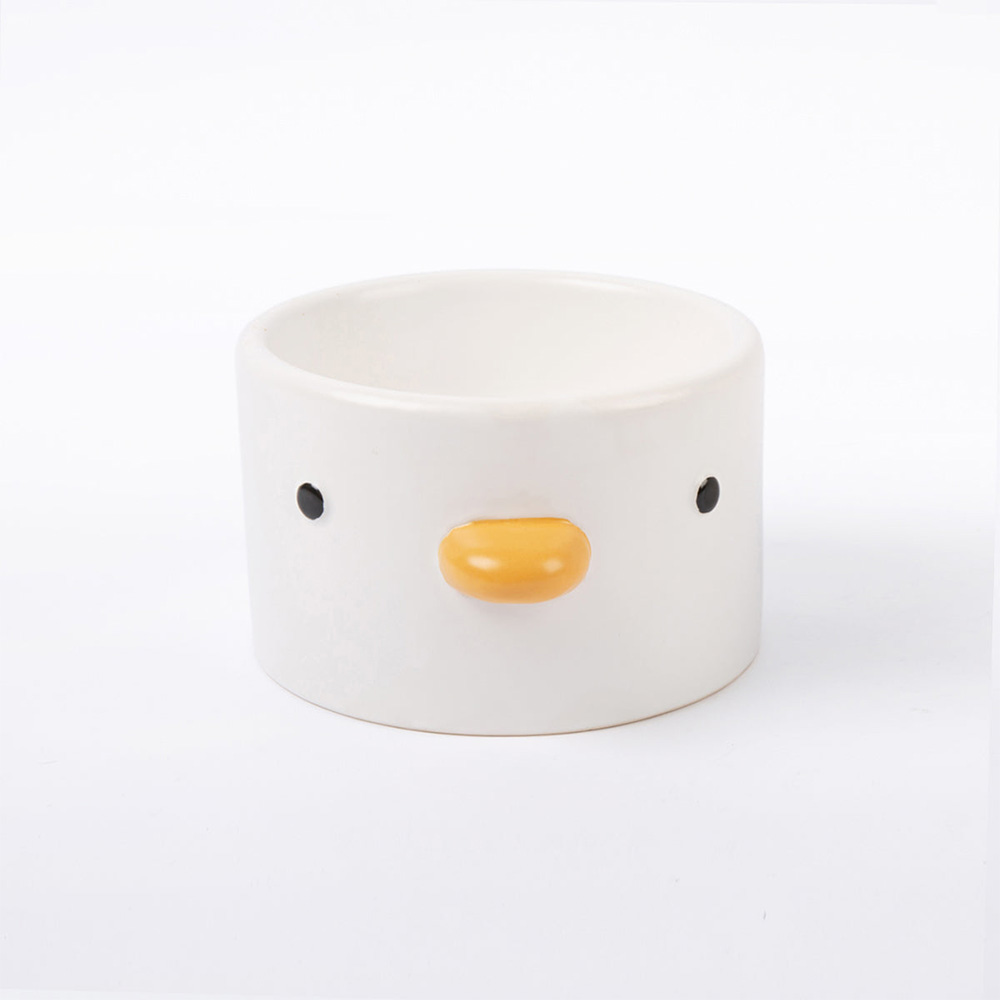 Purroom Elevated Chick Ceramic Pet Bowl for Cats
