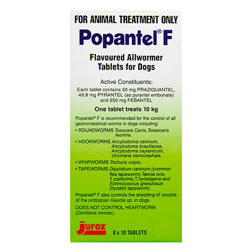 Popantel F Allwormer 10 kg for Dogs