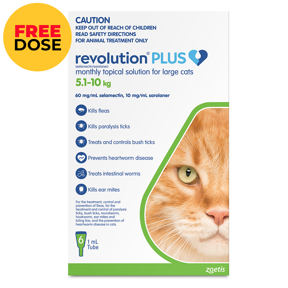 Revolution Plus for Large Cats 5 - 10Kg (Green)