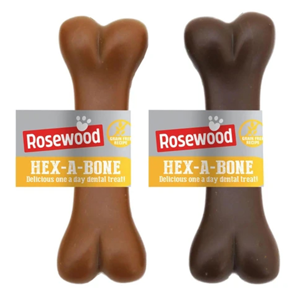 Rosewood Hex-A-Bone Delicious One Day Dental Treat for Dogs Medium