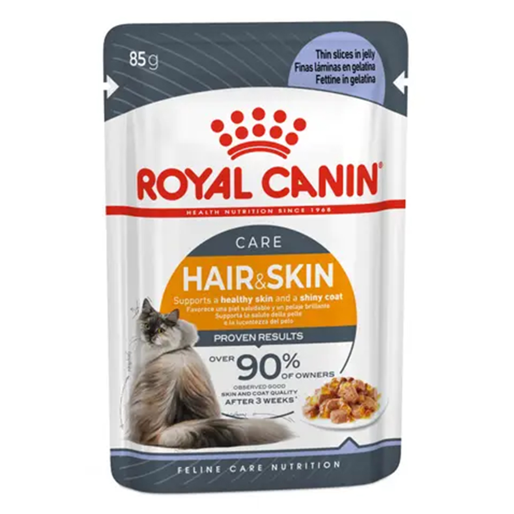 Royal Canin Hair & Skin Care Jelly Adult Wet Cat Food for Food Supplies