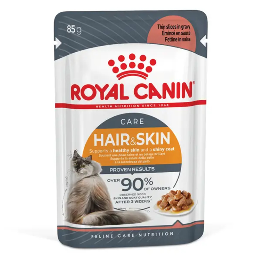 Royal Canin Hair & Skin Care Gravy Adult Wet Cat Food for Food Supplies