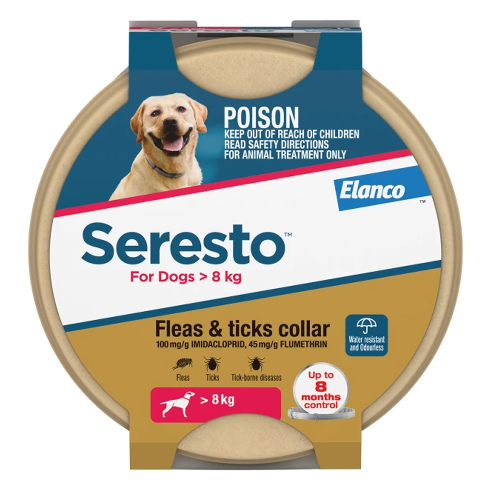 Seresto Flea & Tick Collar for Dogs Red for Dogs Over 8 Kg