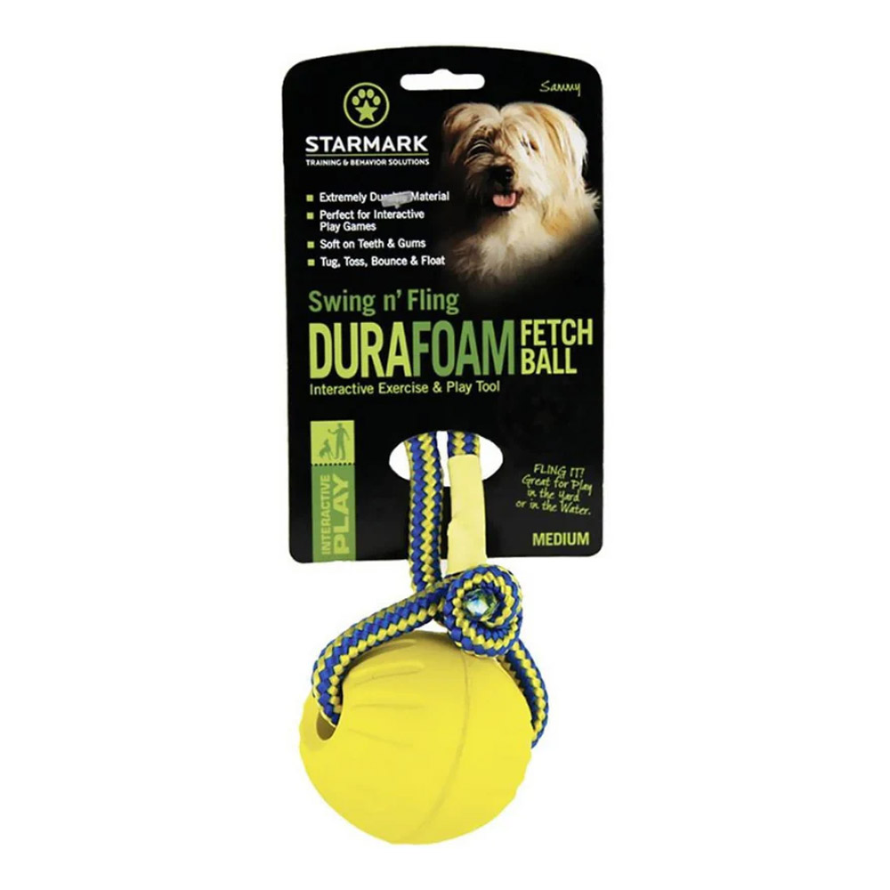 Starmark Swing 'n Fling DuraFoam Ball Dog Toy - Medium