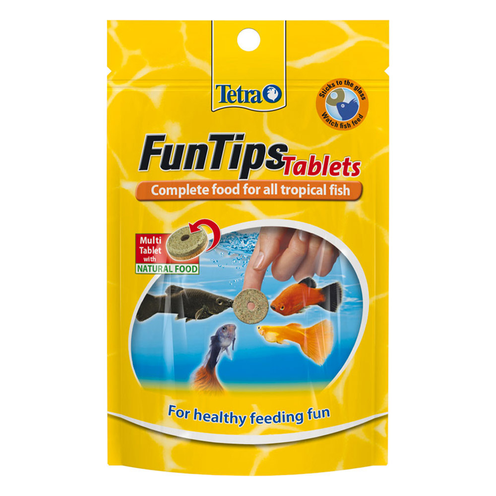 Tetra Fun Tips Tropical Treat And Food For Fish 75 Tablets
