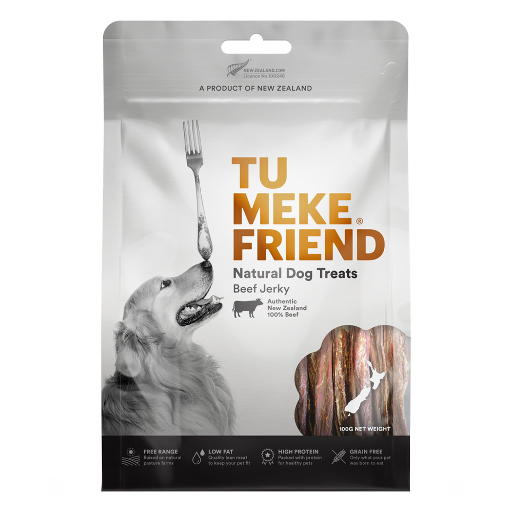 Tu Meke Friend Air-Dried Natural Dog Treats Beef Jerky 100G for Dogs