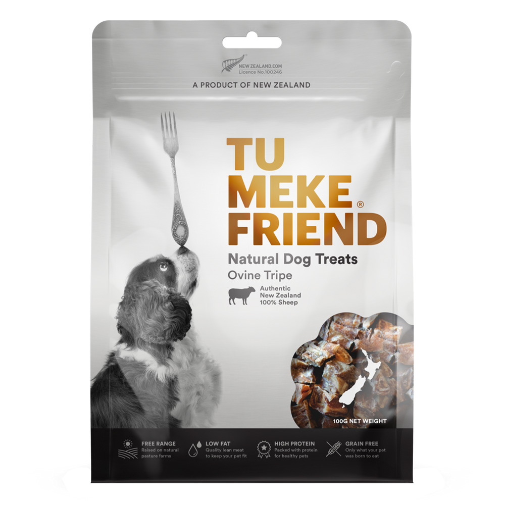 Tu Meke Friend Air-Dried Natural Dog Treats Ovine Tripe 100G for Dogs