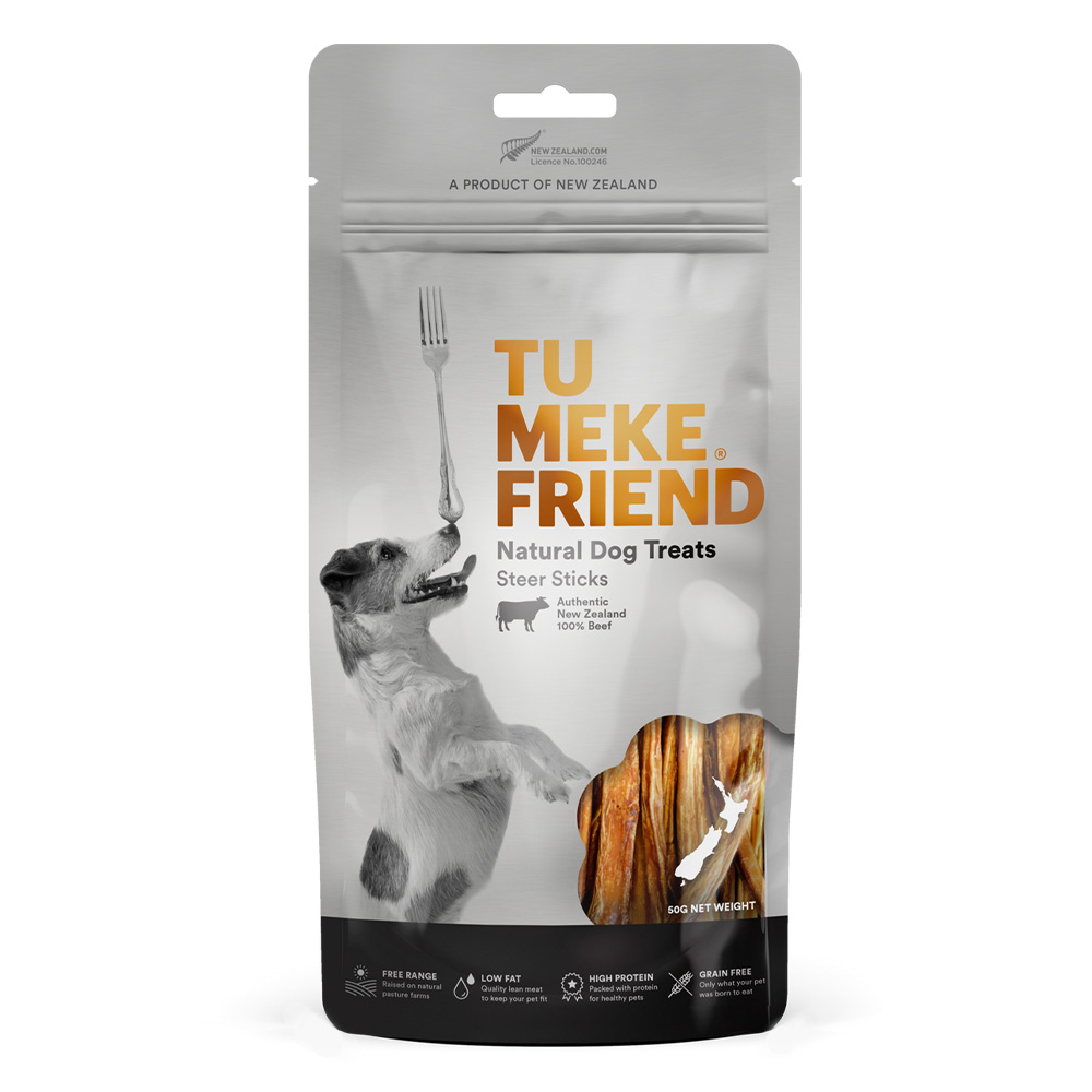Tu Meke Friend Air-Dried Natural Dog Treats Steer Sticks 50G for Dogs