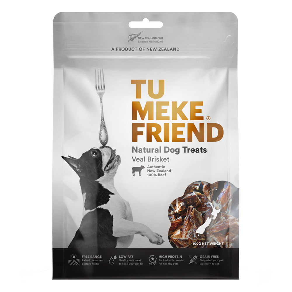 Tu Meke Friend Air-Dried Natural Dog Treats Veal Brisket 100G for Dogs