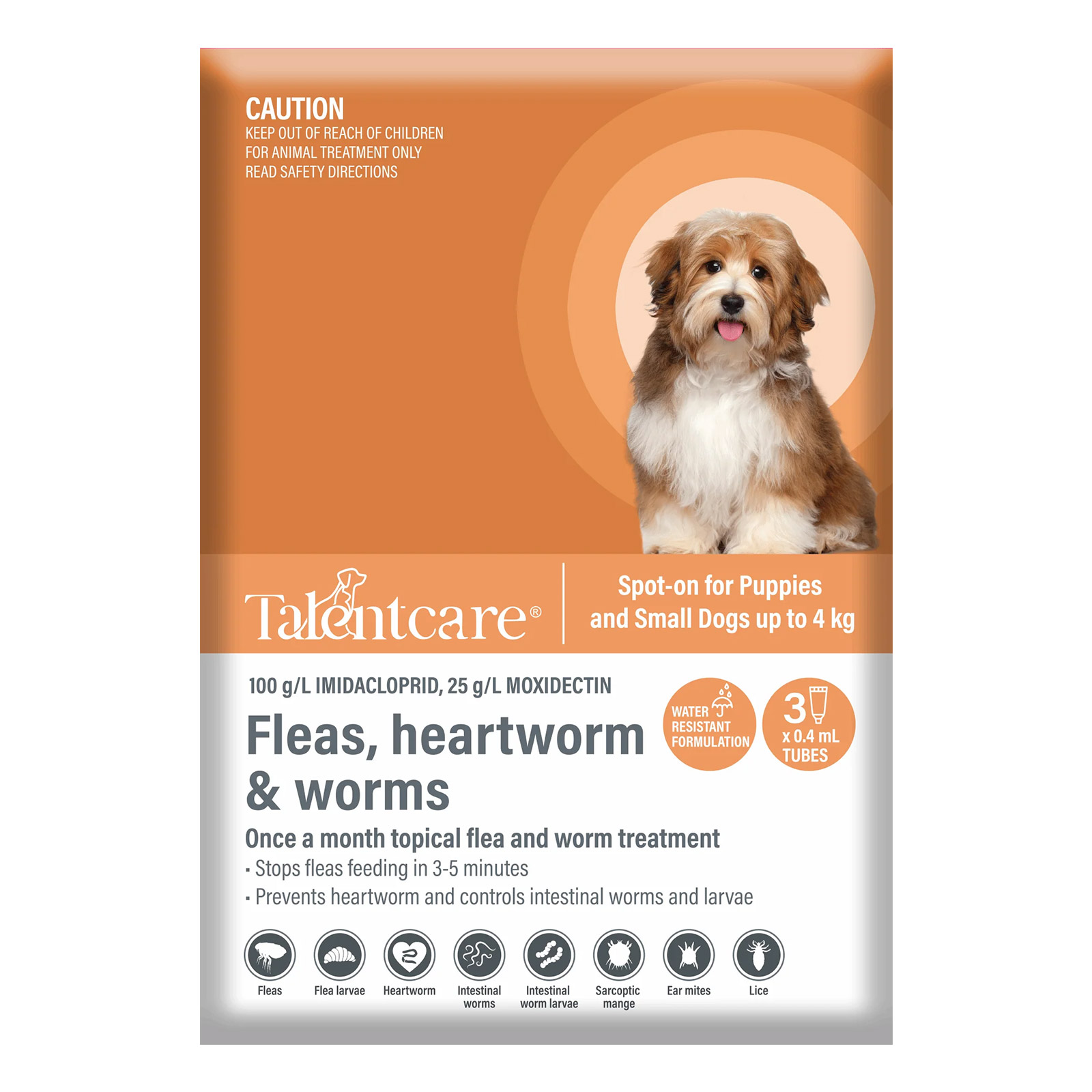 Talentcare Spot On Dog Flea & Worm Treatment Effective Flea and Worm