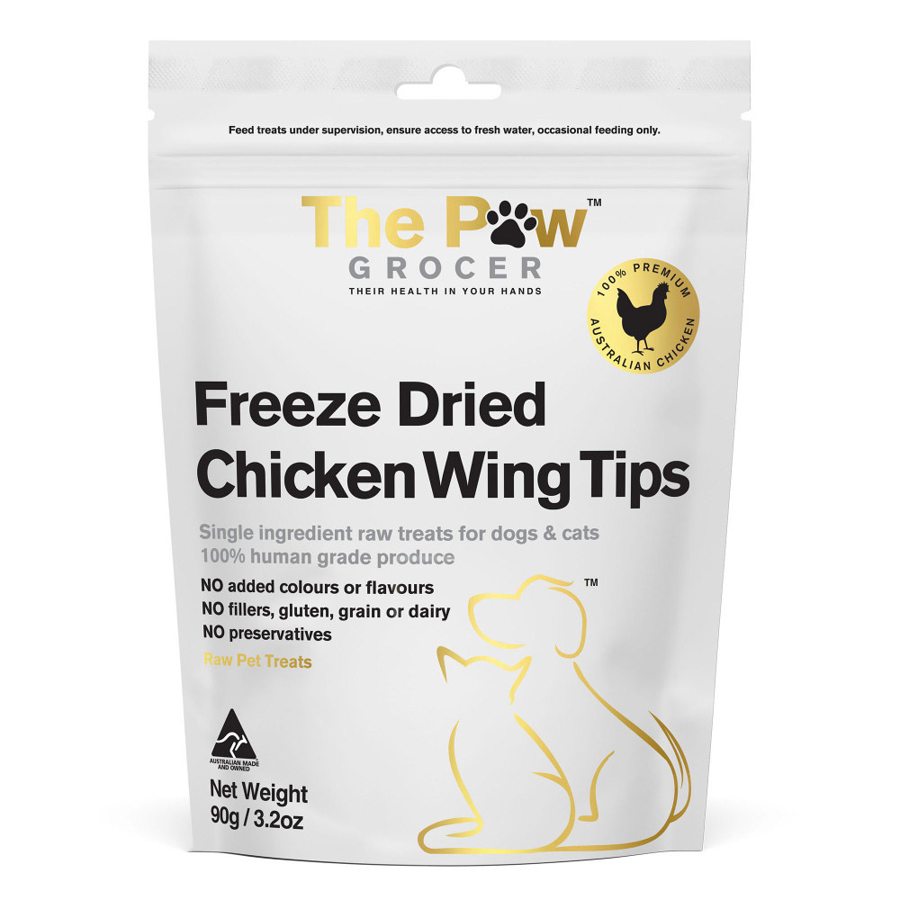 The Paw Grocer Freeze Dried Chicken Wing Tips Dog and Cat Treats for Dogs