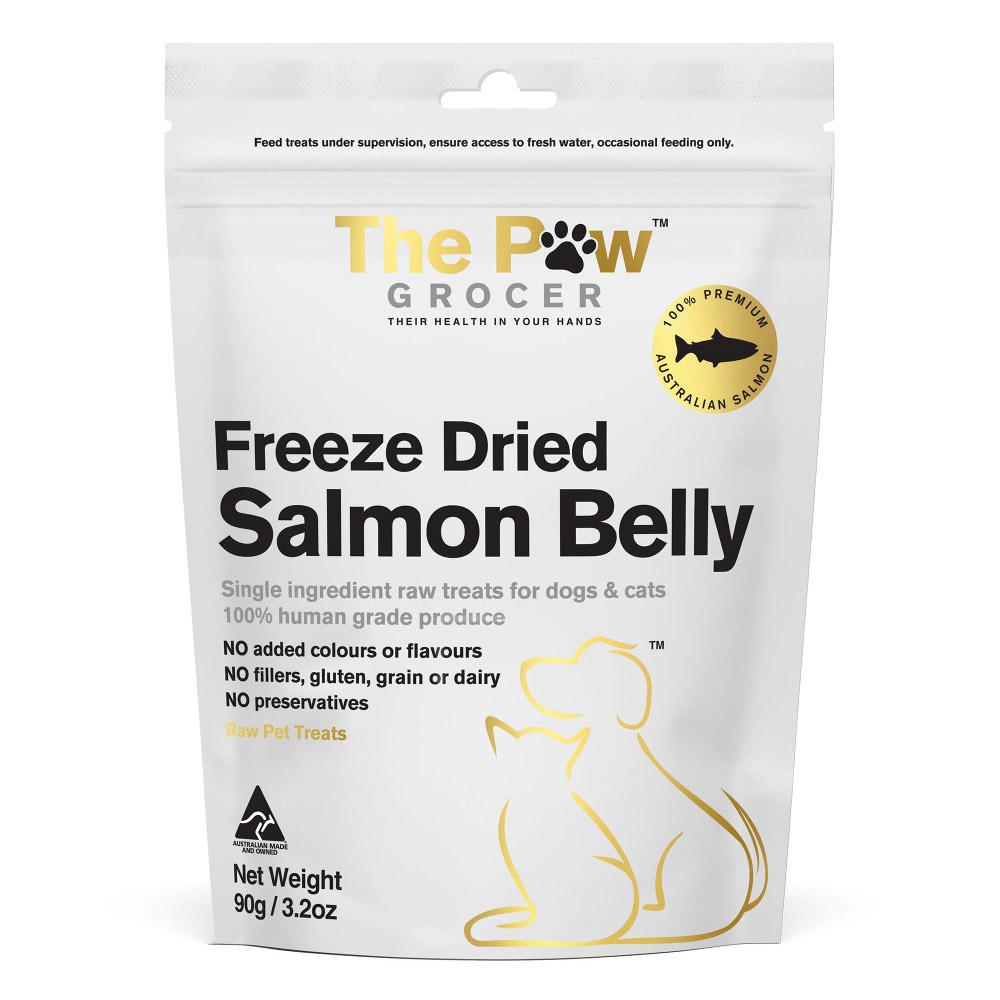 The Paw Grocer Freeze Dried Salmon Belly Dog and Cat Treats for Dogs