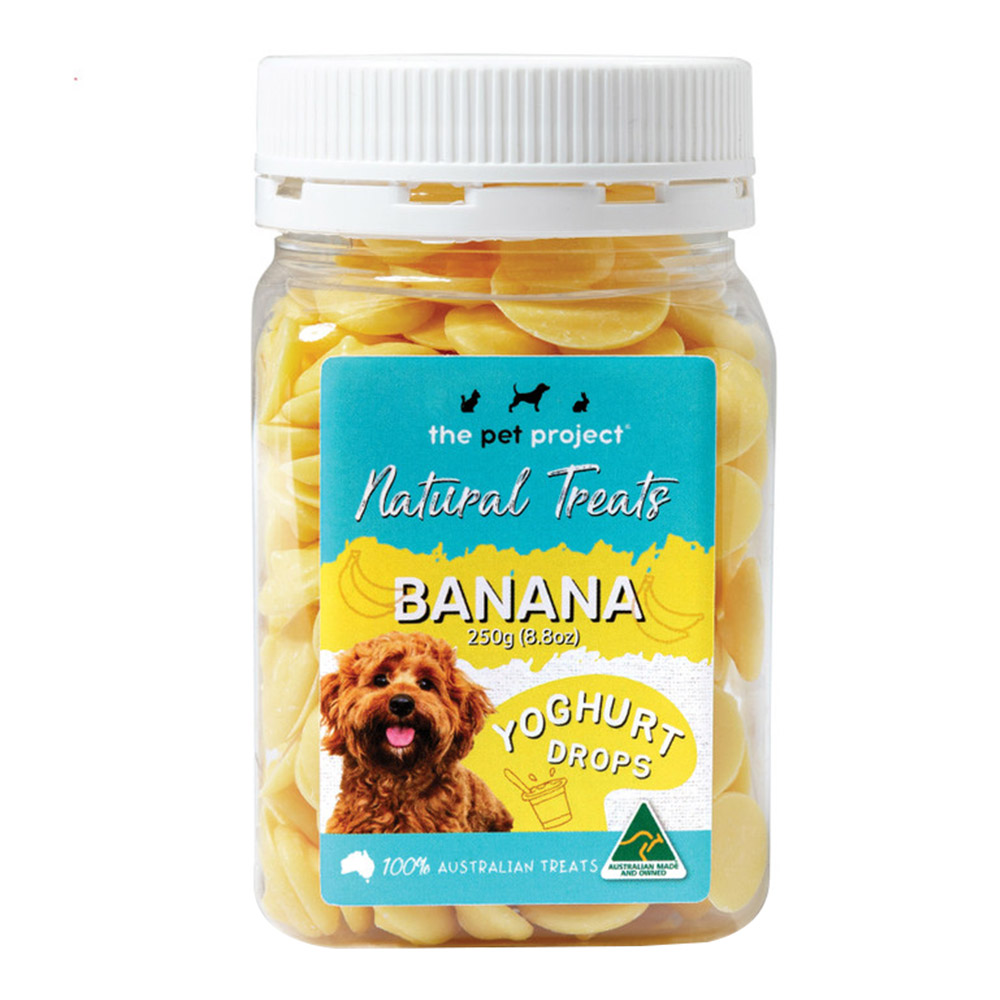 The Pet Project Banana Yoghurt Drops Dog Treats for Dogs