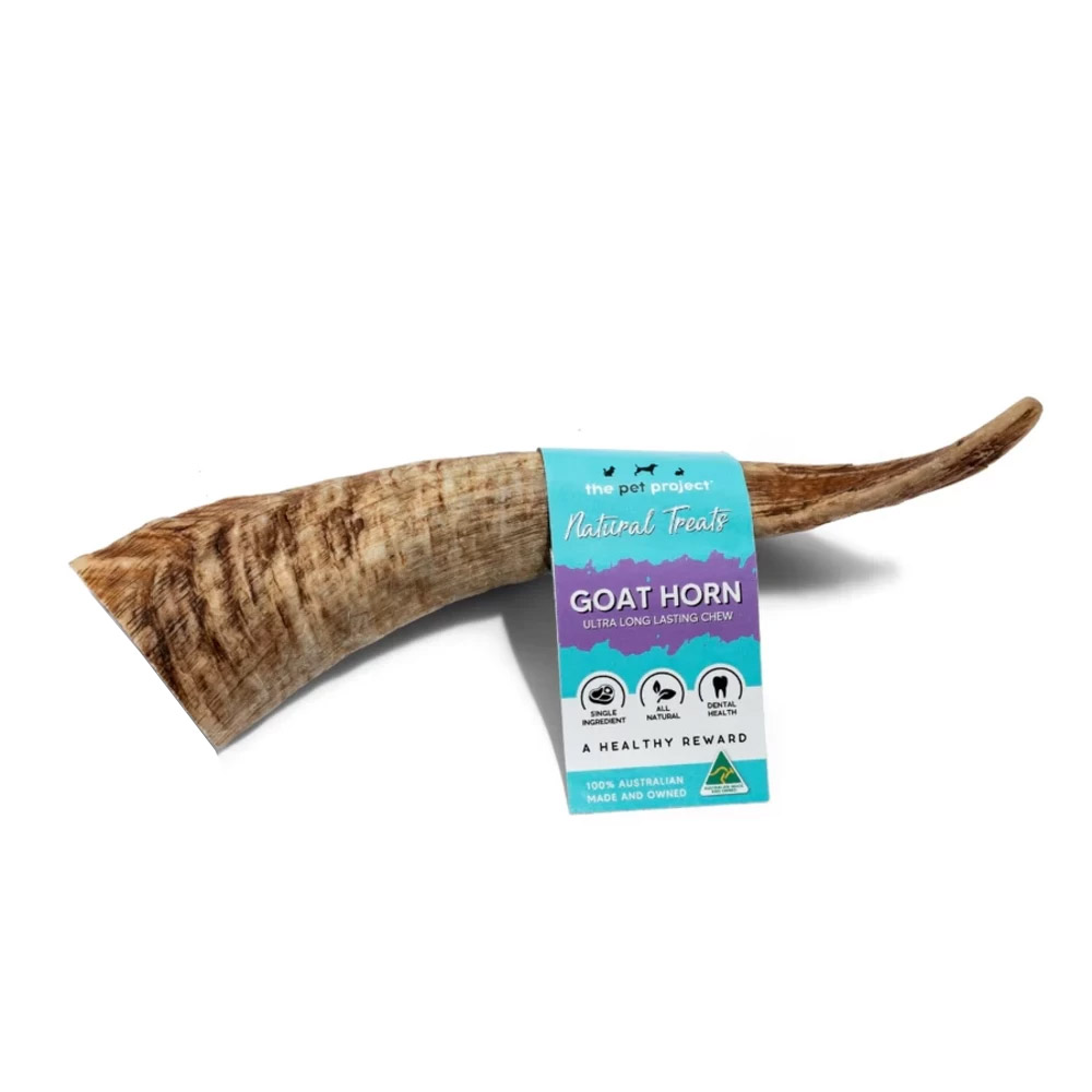 The Pet Project Natural Dog Treats Goat Horn (15-20cm) for Dogs