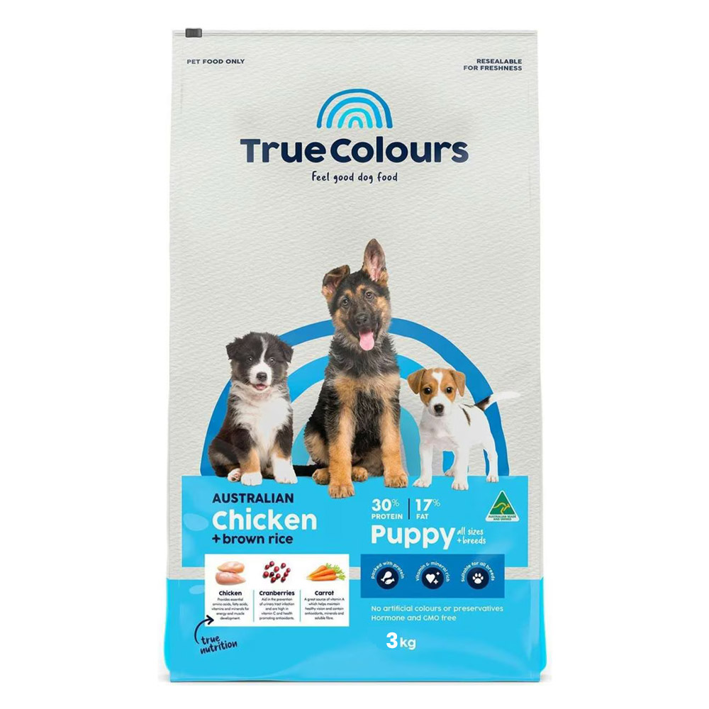 True Colours Puppy Chicken And Brown Rice Dry Dog Food for Food