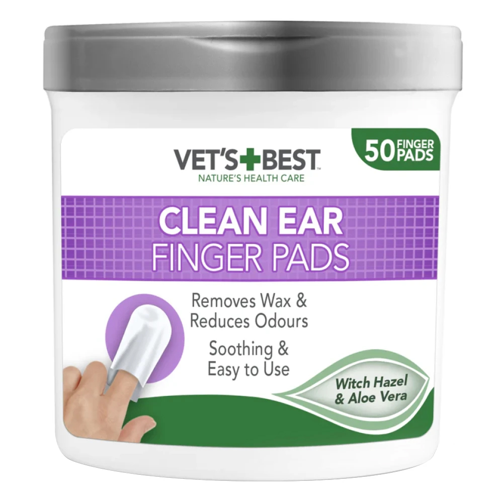 Vet's Best Nature's Health Care Ear Relief Finger Wipes for Dogs for Dogs