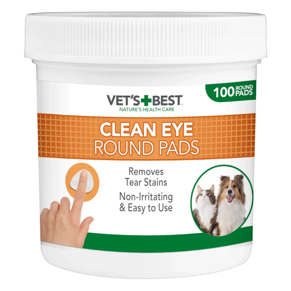 Vet's Best Nature's Health Care Clean Eye Round Pads for Dogs & Cats for Dogs