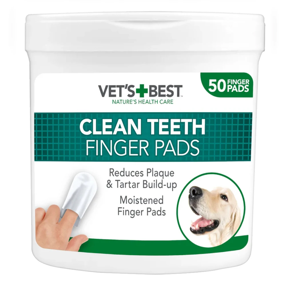 Vet's Best Nature's Health Care Clean Teeth Finger Pads For Dogs & Cats for Dogs