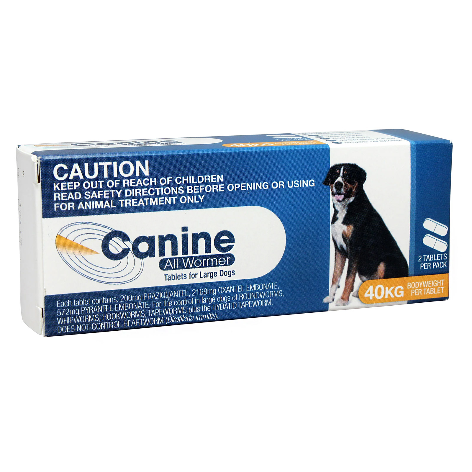 Value Plus Canine All Wormer Tablets For Dogs 40kg (Yellow)