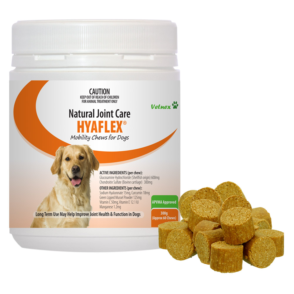 Vetnex Hyaflex Natural Joint Care Mobility Chews for Dogs for Dogs