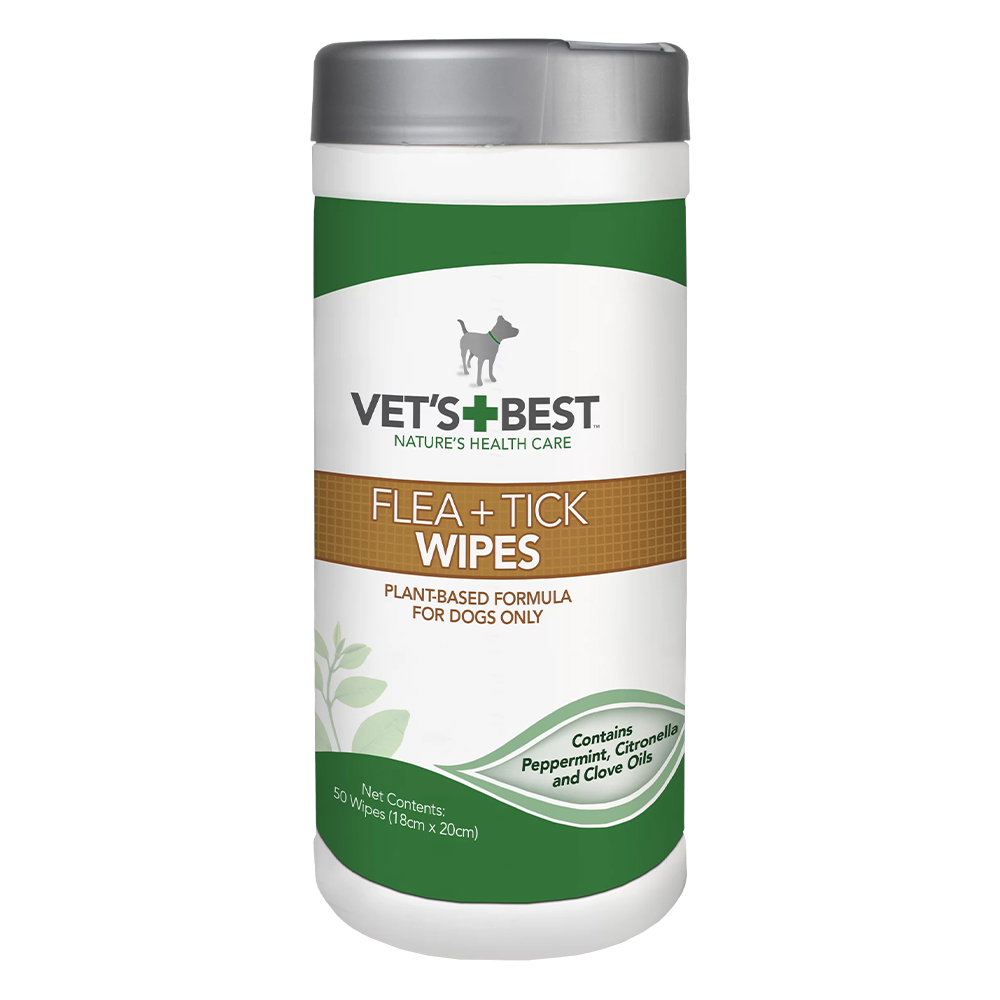 Vet's Best Flea and Tick Wipes for Dogs for Dogs Supplies
