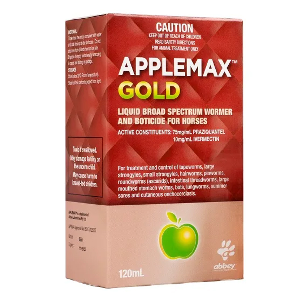 Abbey Applemax Gold Liquid Wormer for Horses for Horse