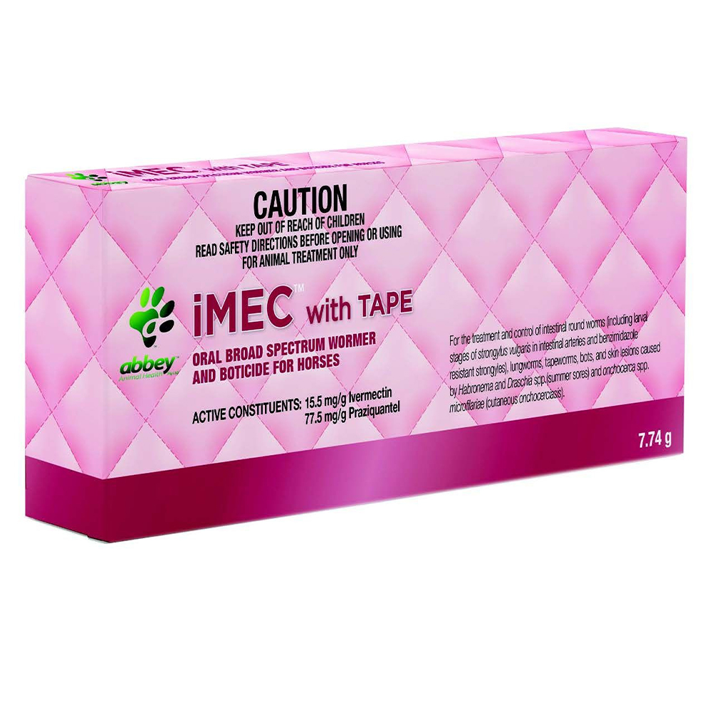 Abbey Imec with Tape Oral Broad Spectrum Wormer & Boticide for Horses for Horse