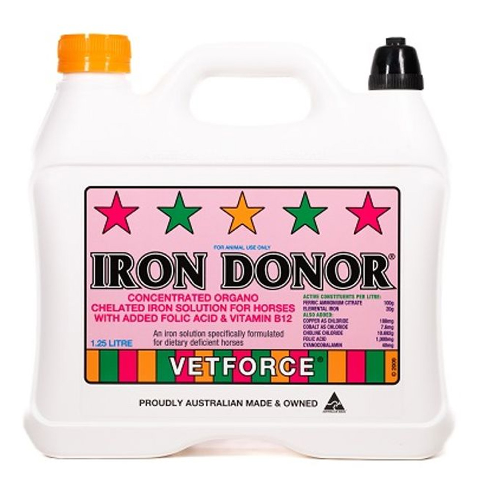 Carbine Chemicals Iron Donor Folic Acid & Vitamin B12 Supplement for Horses for Horse