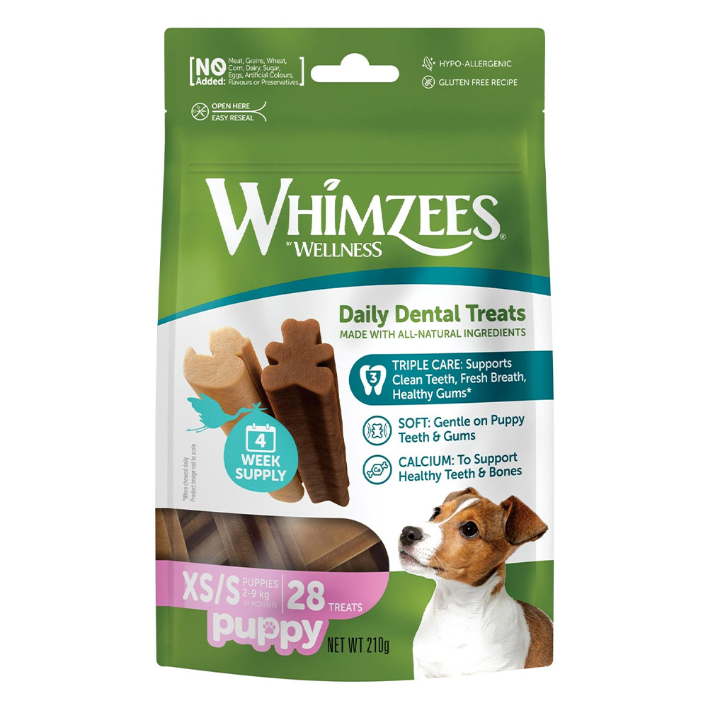Whimzees Puppy Valuebag Dental Treats Xsmall/Small 28'S