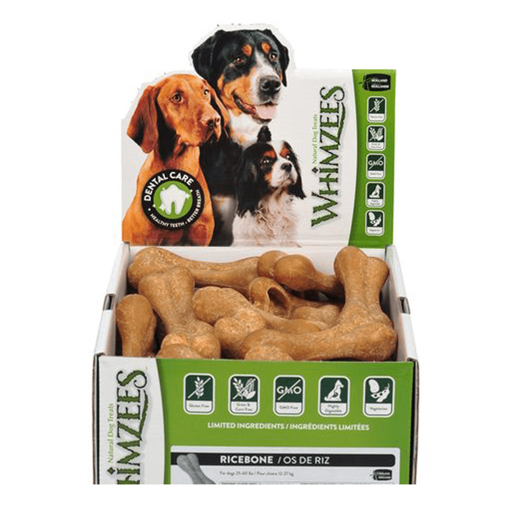 WHIMZEES Ricebones Dental Bulk Box Dog Treats Medium/Large