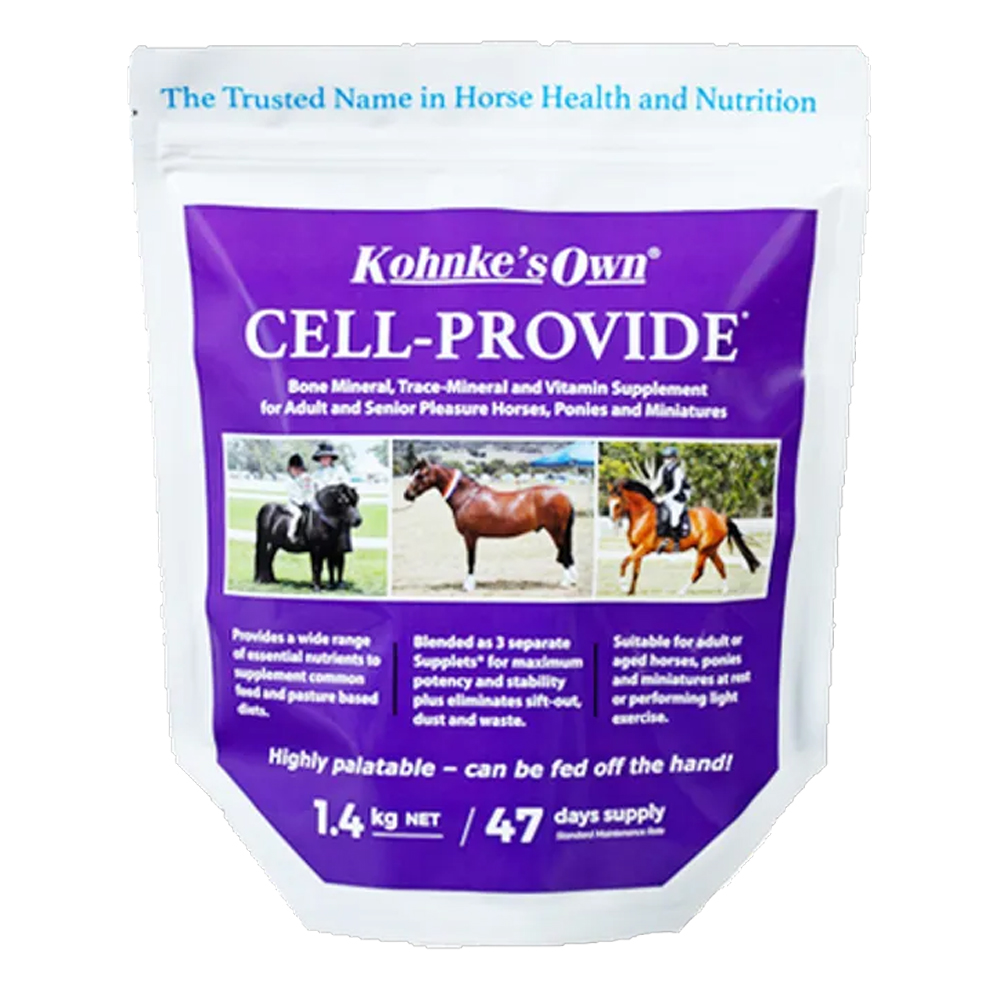 Kohnke's Own Cell-Provide - For Grazing and Pleasure Riding Horses for Horse