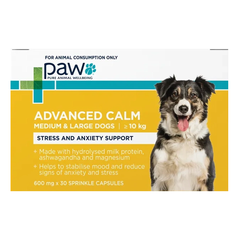 PAW Advanced Calm Stress and Anxiety Support for Dogs Medium & Large (Over 10 Kg)