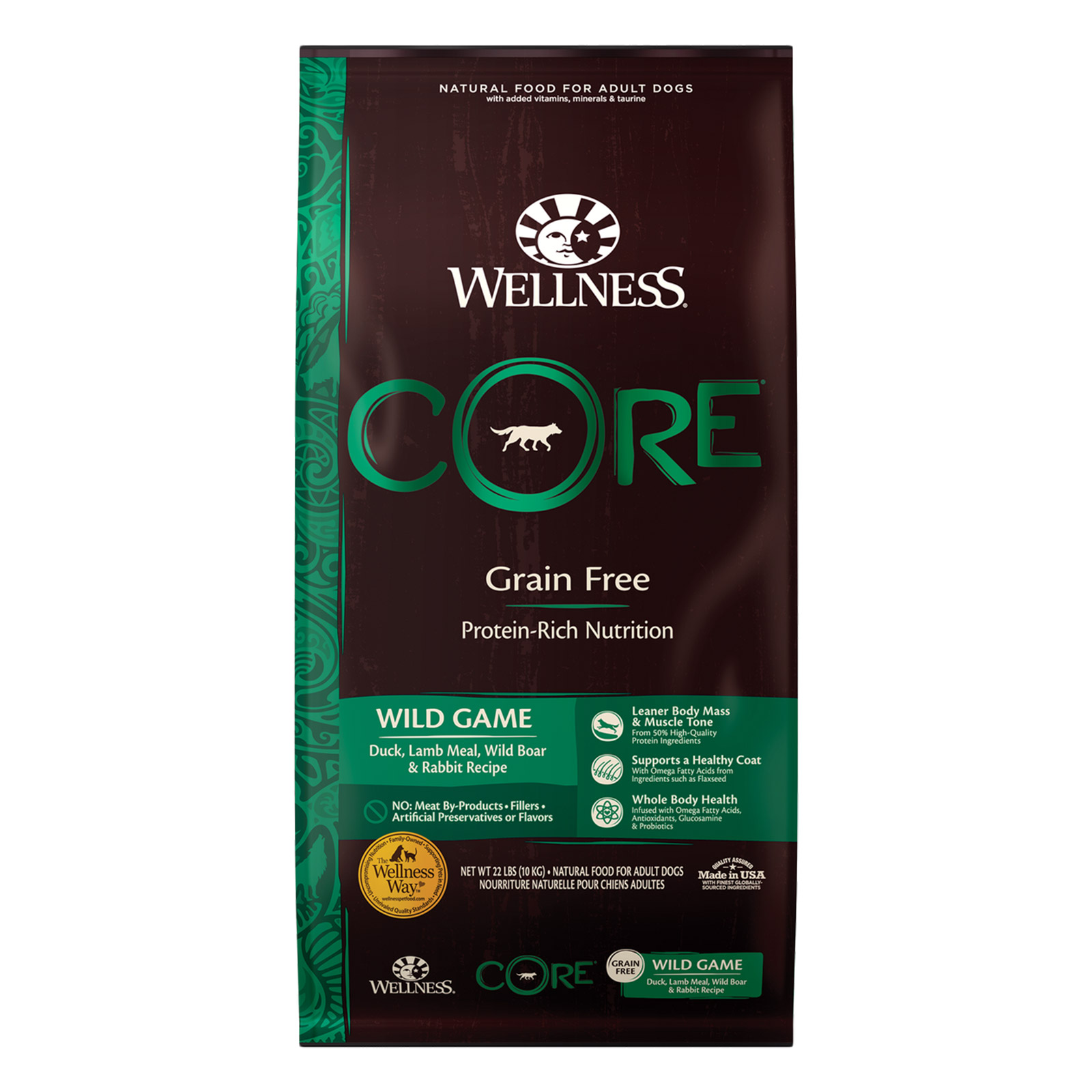 Wellness CORE Grain Free Adult Wild Game Formula Duck, Lamb Meal, Wild Boar & Rabbit Dry Dog