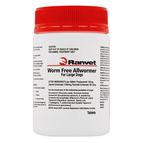Ranvet Allwormer For Large Dog 25 Kg
