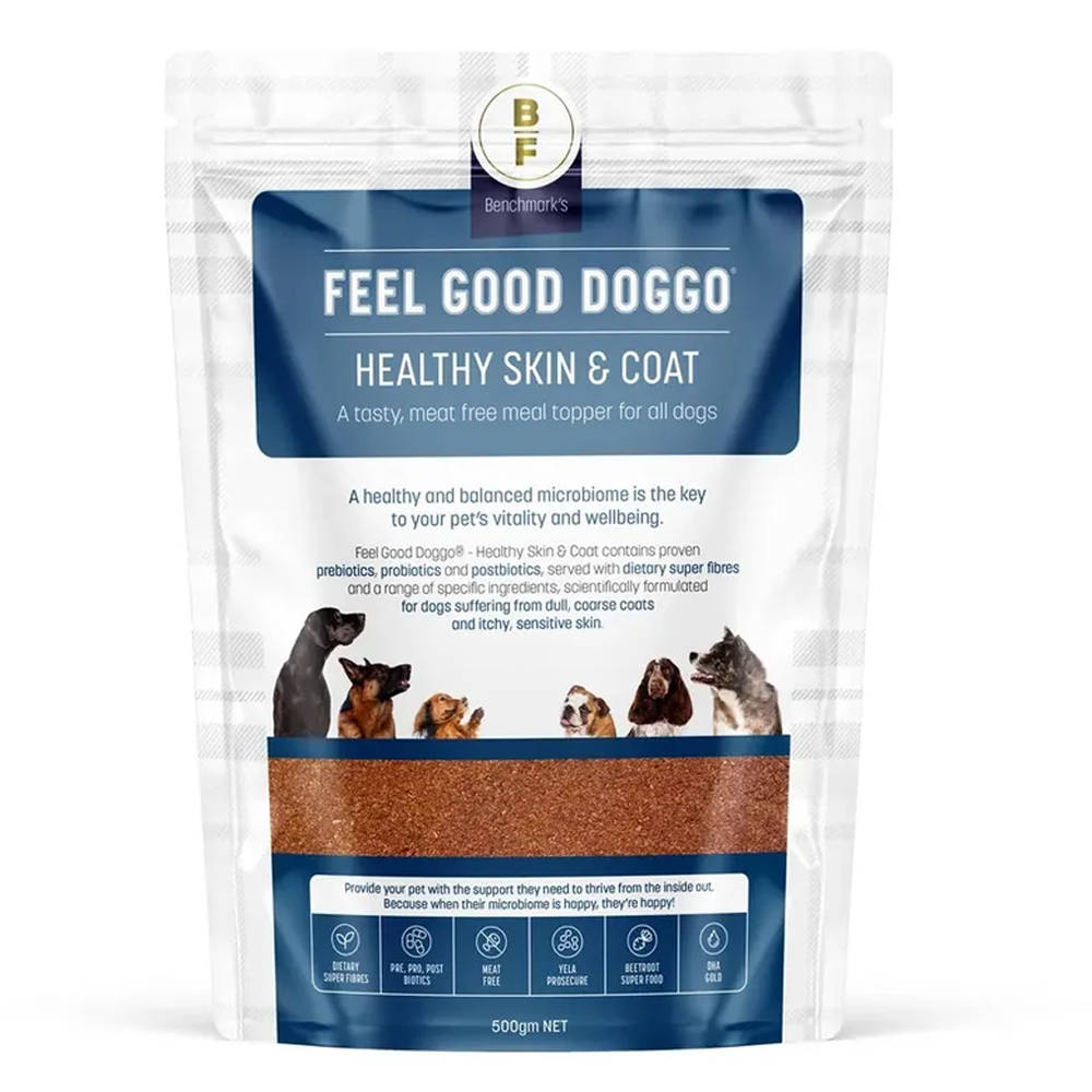 Feel Good Doggo Healthy Skin & Coat Meat Free Meal Topper for All Dogs for Food Supplies