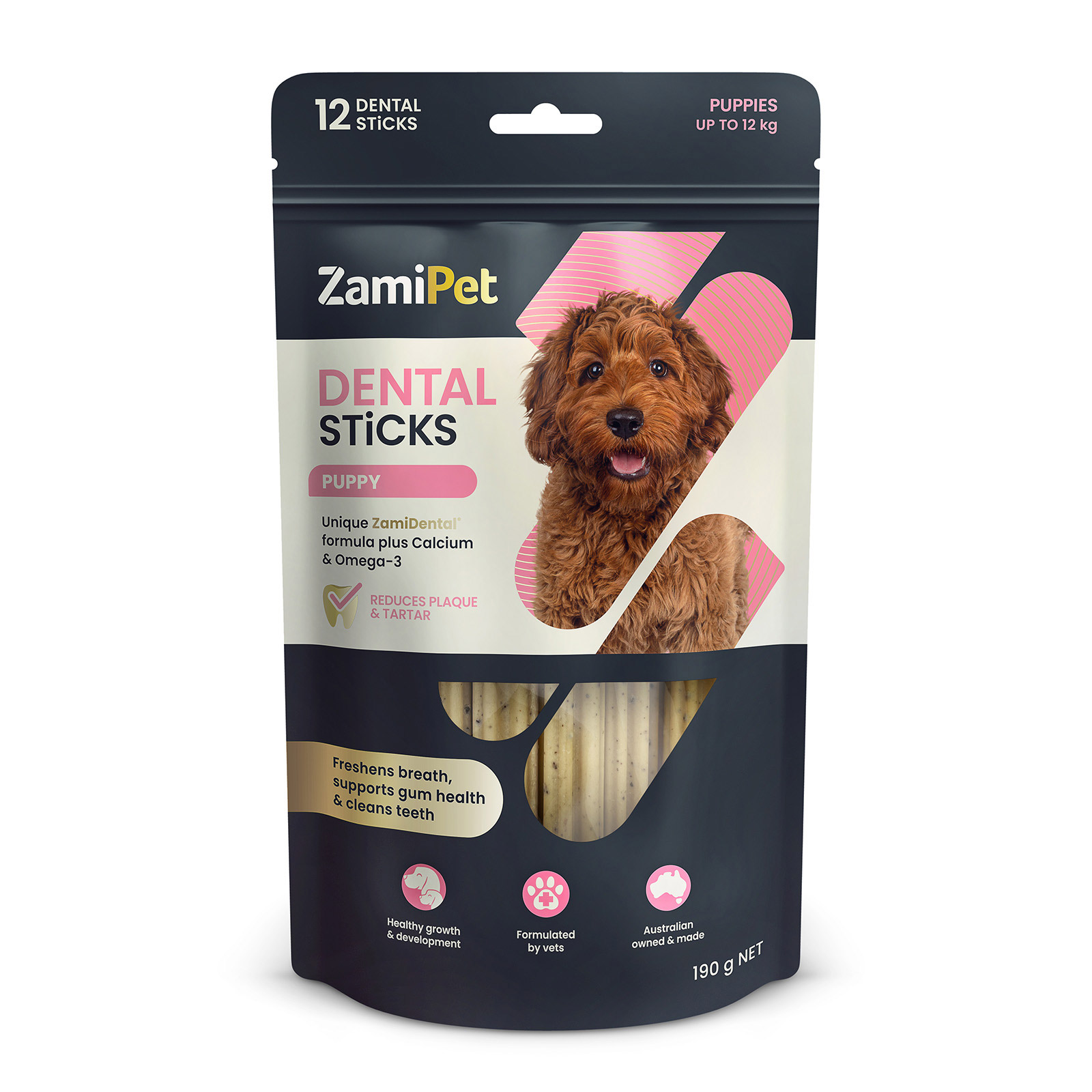 ZamiPet Dental Sticks Puppy Dog Treats (Up To 12kg)