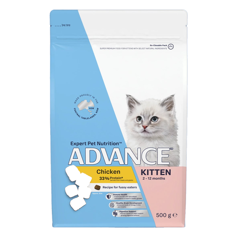 Advance Kitten Chicken Recipe for Fussy Eaters Dry Cat Food