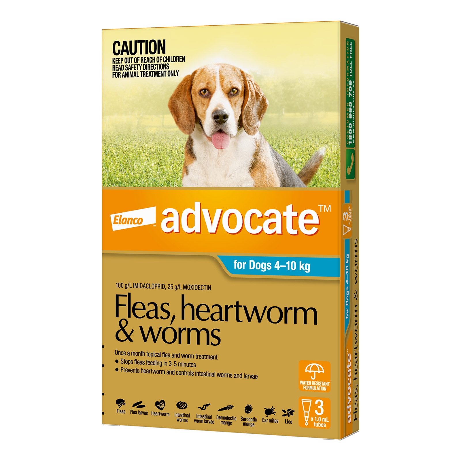 Advocate For Medium Dogs 4 To 10Kg (Aqua)