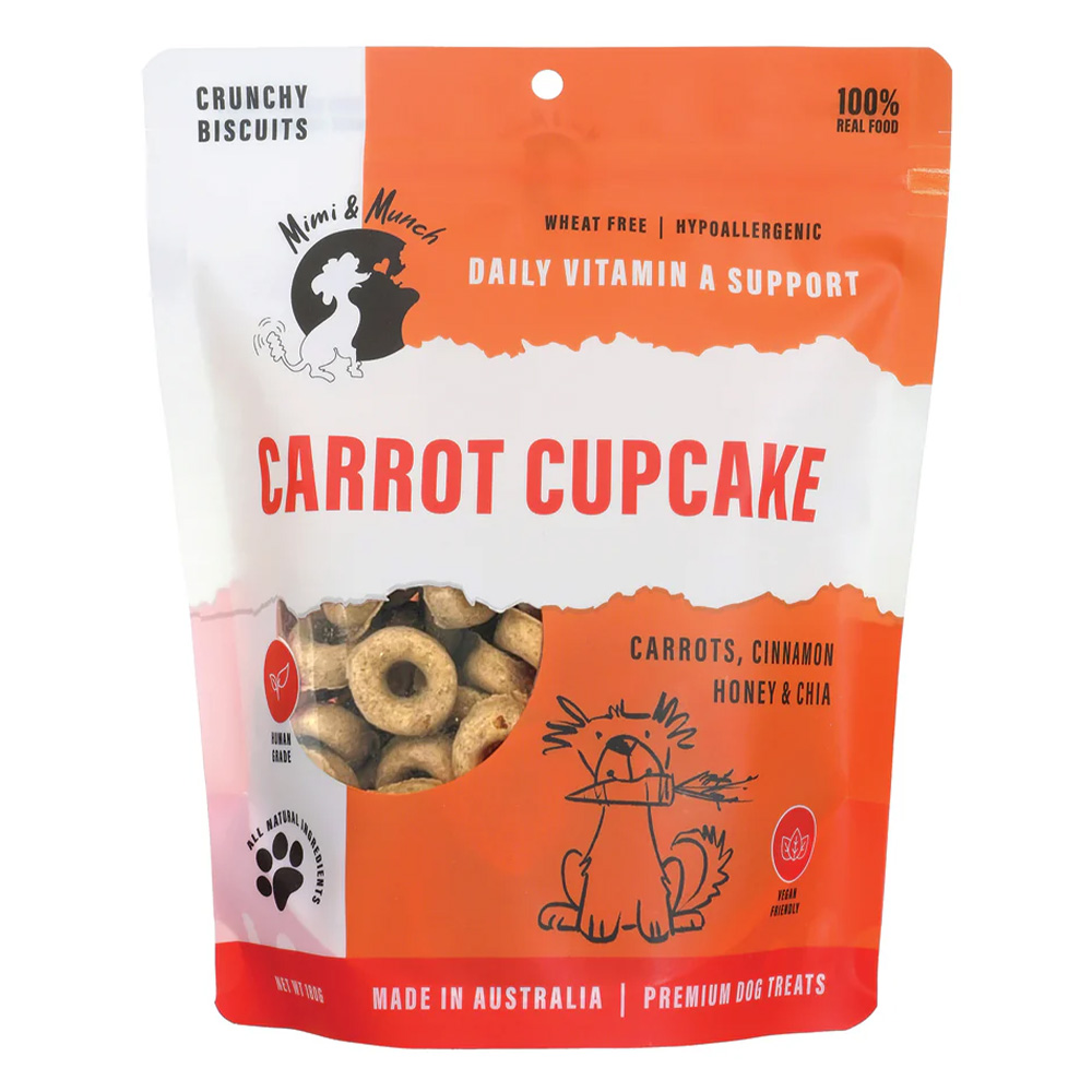 Mimi & Munch Carrot Cupcake Natural Dog Treats for Dogs