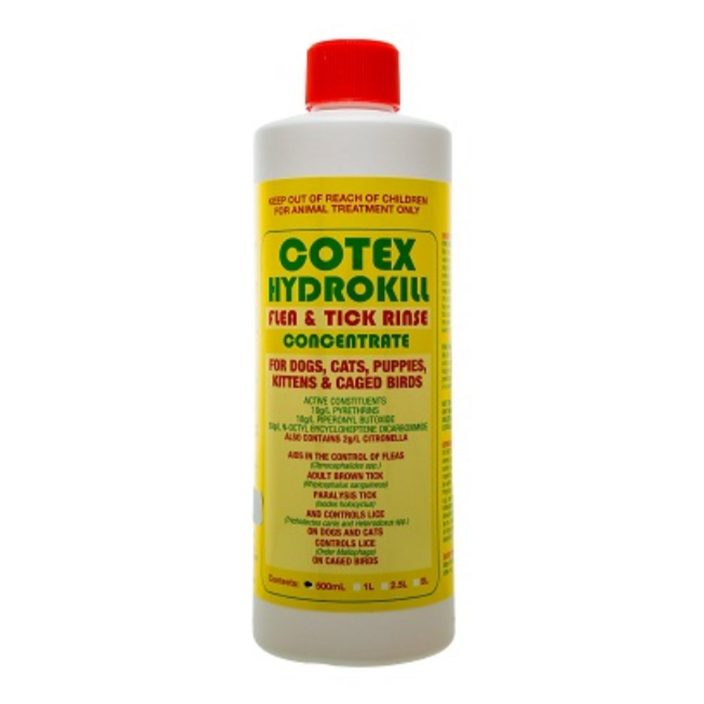 Cotex Hydrokill Flea & Tick Rinse Concentrate for Dogs